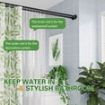 thumbnail image 5 of Adjustable Wall Mounted Shower Curtain Rod Black 28"-76" Double Rod Design, 5 of 7