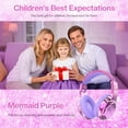 thumbnail image 7 of QearFun Bluetooth Headphones for Kids, Wireless Headphones with Built-in Mic, Includes Aux Cord, USB C, 3.5mm Jack, Bluetooth 5.3, On Ear Kids Headphones for School/Travel/Tablet(Light Purple), 7 of 7