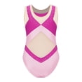thumbnail image 4 of Doomiva Kids Girls Sleeveless Gymnastics Leotard Tank Ballet Dance Unitard Bodysuit Tumbling Costume Hot Pink 14, 4 of 7