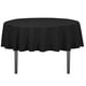 LinenTablecloth 70-Inch Rond Polyester Tablecloth Noir – image 1 sur 4