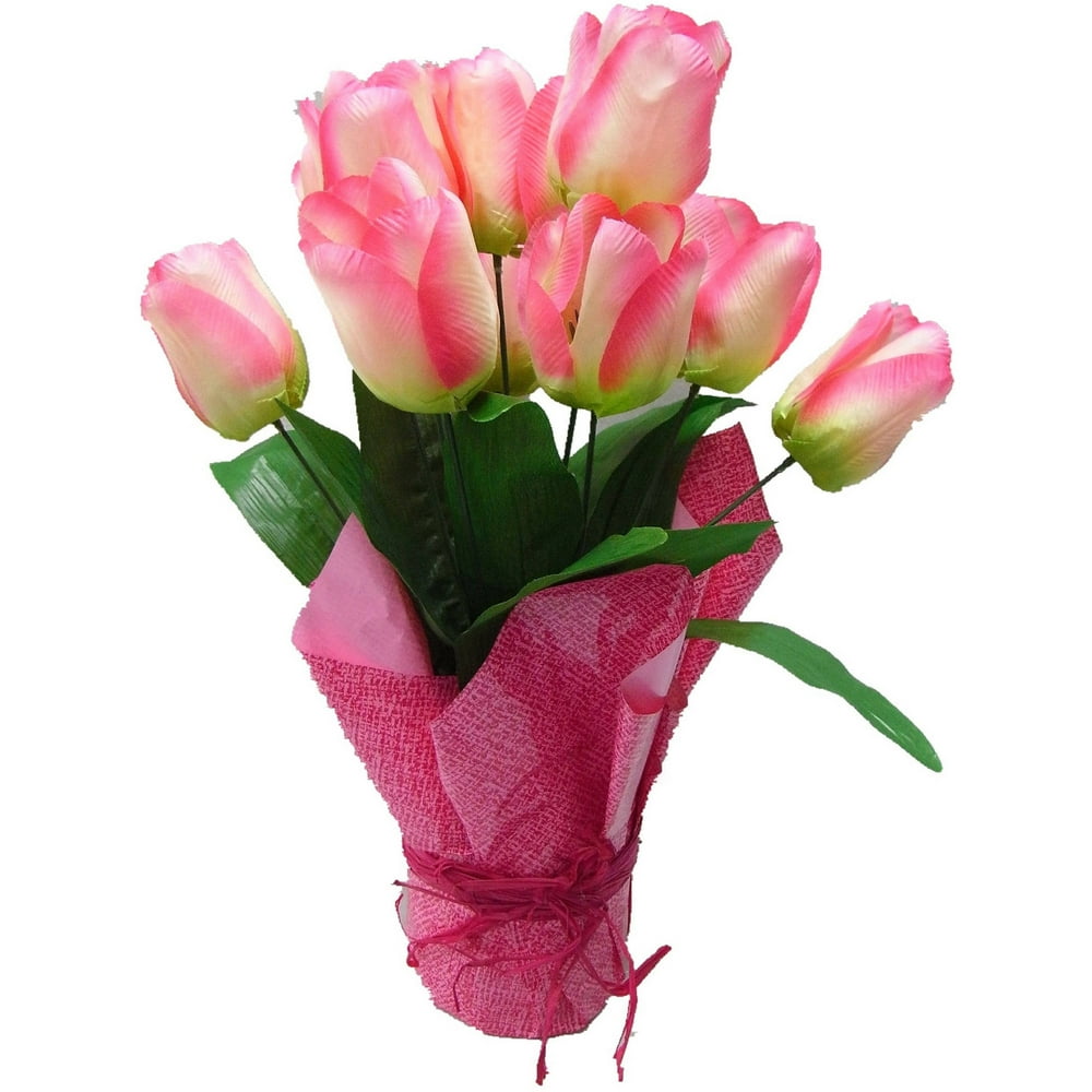 Easter Decor Potted Light Pink Tulip