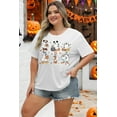 thumbnail image 6 of DEXIO Plus Size Halloween Shirts for Women Cute Ghost Shirt Fall Graphic Tees Spooky Season Top Pumpkin Short Sleeve Tops,1X, 6 of 6