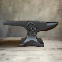 Colt 1855 Cast Iron Anvil Paperweight With Raised Letter & Antique Finish (5.75" x 2.5")