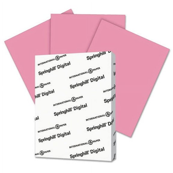 Springhill 075300 110 lbs. 8.5 in. x 11 in. Digital Index Color Card Stock - Cherry (250/Pack)