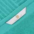 thumbnail image 5 of Superior Basketweave Egyptian Cotton Jacquard 3 Piece Towel Set, Turquoise, 5 of 9