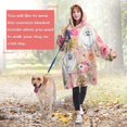 thumbnail image 4 of Wearable Oversized Blanket,Pomeranian Dogs and Pioneer Flower Wearable Blanket Hoodie for Adults,Cozy Hooded Blankets with Super Pockets,Super Warm Fuzzy Pullover for Women & Men, 4 of 6