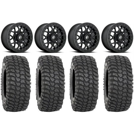 Fuel Tech Beadlock Black 15 Wheels 32 XCR350 Tires Sportsman RZR Ranger