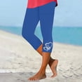 thumbnail image 2 of WULMLEO Womens Capris for Seniors Summer Capri Leggings Women Stretchy Workout Yoga Casual Vacation Beach Pants Royal Blue 2XL, 2 of 5