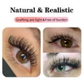thumbnail image 4 of Qeelasee Matte Black Flat Lashes Extension 0.15 mm Mink Split Tips Individual False Eyelashes DD Curl 9 mm, 4 of 7