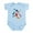 Sky Blue, variant on CafePress - Colorful Saxophones Infant Bodysuit - Baby Light Bodysuit, Size Newborn - 24 Months