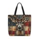 thumbnail image 1 of Balery American Flag Deer Art Bolsa de Mano para Mujeres con Cremallera, Bolsa de Gimnasio con Compartimentos, Bolsa para Laptop, Bolsa para Trabajo, 1 of 7