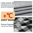 thumbnail image 5 of YUSHOW Mens Winter Pajamas Set Warm Fleece Henley Long Sleeve Top & Flannel Plaid Pajama Pants Pjs Sleepwear Size M, 5 of 7