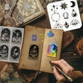 thumbnail image 3 of Skull Tarot Theme DIY Scrapbooking Tool Sets including Carbon Steel Cutting Dies Stencils PET Painting Stencils and PVC Plastic Clear Stamps Mixed Shapes Stamp: 160x110x3mm, 3 of 7