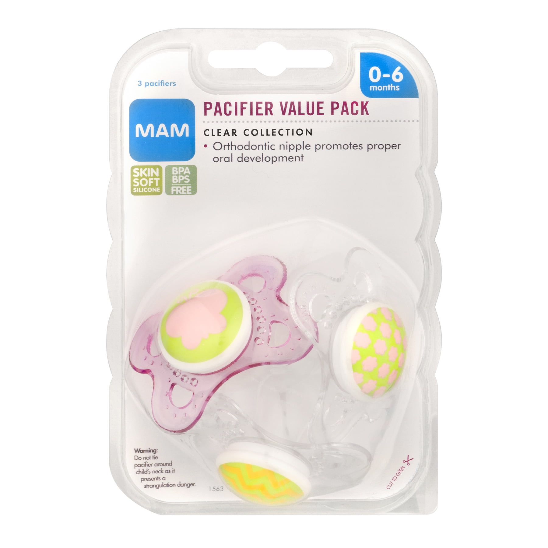 mam clear orthodontic pacifier