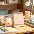 thumbnail image 6 of 2027 Desk Calendar, Small Standing Monthly Calendar with Gold Print for Office Desk, 6 of 7