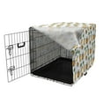 thumbnail image 3 of Beer Dog Crate Cover, Repetitive Demonstration of Drink Mugs and Glasses on a Plain Background, Easy to Use Pet Kennel Cover Small Dogs Puppies Kittens, 7 Sizes, White Earth Yellow Green, by Ambesonne, 3 of 6