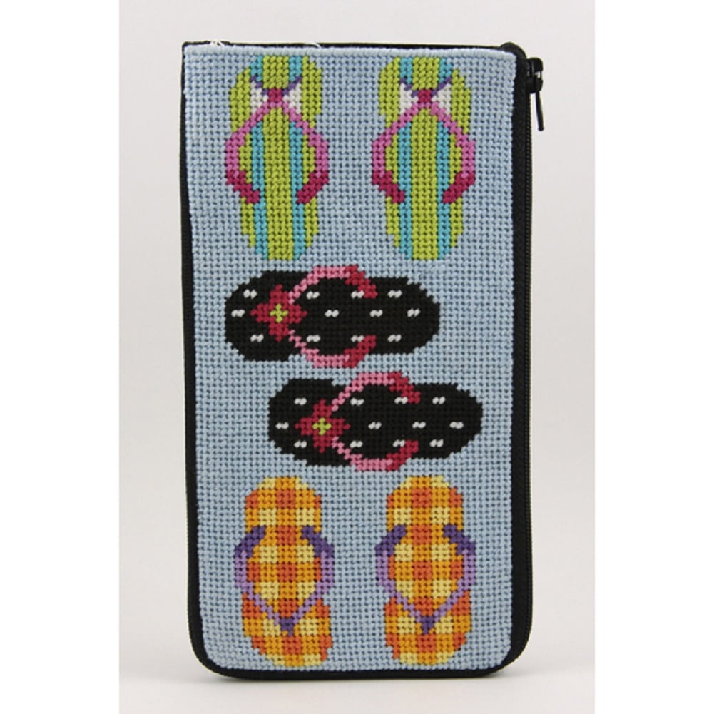 Stitch & Zip Needlepoint Eyeglass Case Kit - SZ442 Flip Flops - Walmart