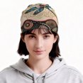 thumbnail image 2 of Soft Slouchy Beanie, Breathable BohoTurbans Skull Cap, Printed Chemo Cap For Women, 2 of 8