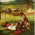thumbnail image 2 of "Dog Days of Summer", June 25, 1955 Stretched Canvas Print by John Clymer, 16" x 16", Sold by Art.com, 2 of 4