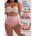 thumbnail image 6 of GAI YI Women's High-Waist Light Tummy Control Girdle Panties Full Coverage Underwear Ladies Panties Black+Skin+White+Pink L, 6 of 6