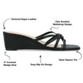 thumbnail image 2 of Journee Collection Womens Blayke Multi Strap Slip On Wedge Sandals, 2 of 6
