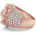 thumbnail image 2 of Dazzlingdaimonds Jewels 4.00 Ct Round Cut White Diamond Engagement King Crown Circle Cluster Wedding Band Ring 14K Rose Gold Plated 925 Sterling Silver For Men's -9.5, 2 of 4
