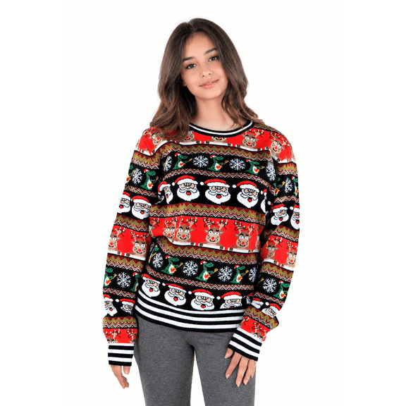 SOCAL LOOK Youth Ugly Christmas Sweater-Cute Holiday Pullover for Teens Big Boys & Girls 17/18 Years