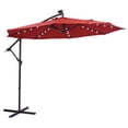 thumbnail image 1 of 10ft Offset Umbrella with 32 Solar LED Lights, Hanging Lighted Patio Umbrella, Outdoor Cantilever Umbrella, Solar Umbrella for Garden, Backyard, Patio, Pool, 1 of 9