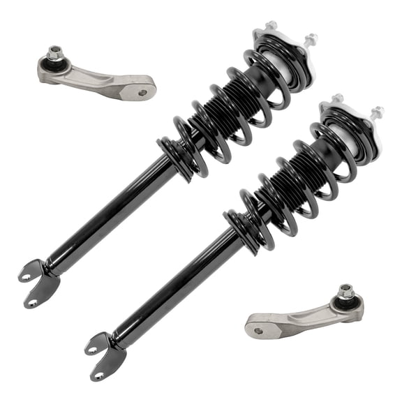 Detroit Axle - Front Struts Sway Bars for 2015-2020 Mercedes-Benz C300, 2015-2017 C63 AMG S, 2 Struts with Coil Spring Assembly 2 Sway Bar End Links 2016 2018 2019 Suspension Kit