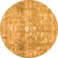 thumbnail image 1 of Ahgly Company Indoor Round Abstract Orange Contemporary Area Rugs, 3' Round, 1 of 1