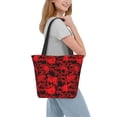 thumbnail image 2 of Fotbe Red Skulls 3 Bolsa de Playa con Estampado, Bolsa de Hombro, Bolsa de Mano Espaciosa, Bolsa de Viaje Ligera, Bolsa de Compras Versátil, 2 of 6