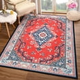 thumbnail image 2 of TWINNIS Area Rug Flowers Boho Design Rug for Living Room,Bedroom,6'x9',Red Blue, 2 of 7