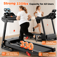 thumbnail image 4 of Folding Treadmill w/ Incline, 3.5HP Treadmill for Home w/ 330lb Capacity, 71 Programs, 4 of 11