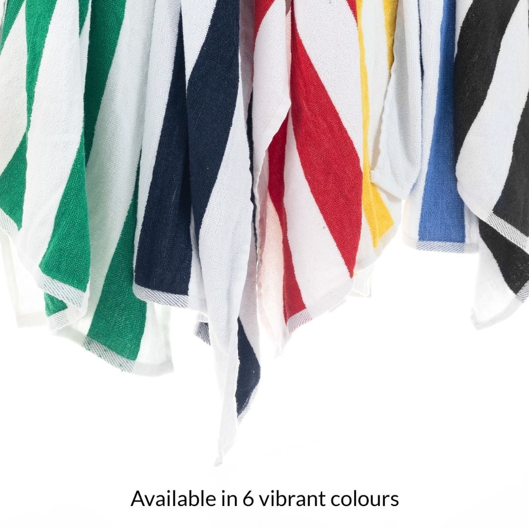 Top Cotton Cotton Beach Towels, Pack of 4 - 30"x60" Quick Dry Towels for Beach, Pool, Gym & Bathroom - Oversized Terry Cabana Striped Towels (Mixed Colour)
