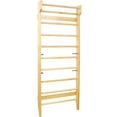 thumbnail image 3 of Olurrisa Multi-Functional Swedish Ladder Wall Bars - Wooden Stall Bars for Stretching, Yoga & Strength Training, 286 lbs Capacity with Mounting Kit (Natural), 3 of 9