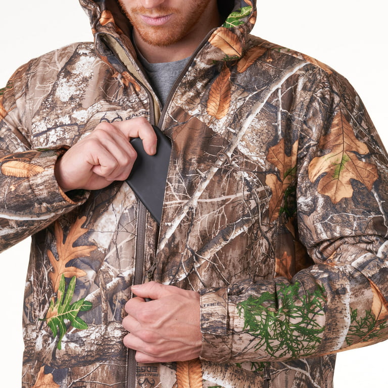 Realtree Edge Men's Mid-Length Insulated Hunting Parka Jacket , up