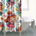 thumbnail image 4 of Colorful Fairy Princess Pattern Shower Curtain 84"x72" ,Bathroom Decorative Shower Curtains Set with 12 Hooks,Modern Waterproof Washable Shower Curtain, 4 of 6