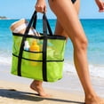 thumbnail image 6 of Guodhu extra large beach bag,Mesh Beach Tote with Handles, Large Capacity Storage Bag for Toy, Bathroom Toiletries and Swimming,mesh beach bag(c), 6 of 6