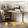 thumbnail image 2 of Cubiker 48 x 24 inch Standing Desk Height Adjustable Desk Home Office Electric Table, Rustic Brown, 2 of 5