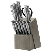 Chicago Cutlery Insignia Steel 13-Piece Kitchen Knife Set with Gray Wood Block