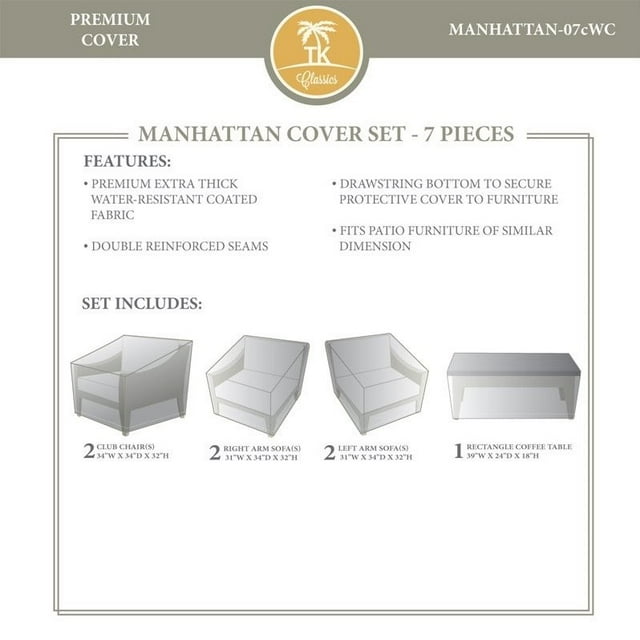 TK Classics Manhattan 7 Pièces Tous Temps Set 07c en Beige