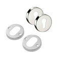 thumbnail image 2 of MRLESS One Pair of Stainless Steel Key Hole Covers Detachable Brushed Texture Keyhole Escutcheons with Screws - Random Base Covers (Silver), 2 of 9