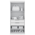 thumbnail image 5 of Manhattan Comfort Mulberry Wood Sectional Corner Wardrobe Closet in White, 5 of 7