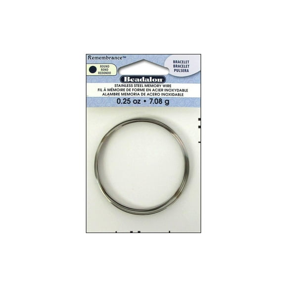 Beadalon Memory Wire Bracelet Rnd Bright .25oz