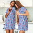 thumbnail image 4 of Lsque Strawberry And Flowers Pattern Nightgowns for Women Sleep Shirts Short Sleeve Nightshirt Pullover Nightdress Soft Sleepwear Relaxed Fit Nightdress, 4 of 6