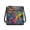 Colorful Leaf Pattern, variant on Pineapple Pattern Crossbody Bag, Waterproof Satchel Bag PU Leather Lightweight Crossbody Purse for Everyday Daily