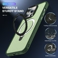 thumbnail image 4 of Beiyoyo Strong Magnetic Case for iPhone 12, [Compatible with MagSafe] [Military Drop Protection] Skin-Friendly Touch Shockproof Protective Slim Phone Cover 6.1 inch,Dark Green, 4 of 6