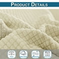 thumbnail image 5 of DONGPAI Outdoor Cushion Covers Waterproof for Patio Furniture, Stretch Couch Cushion Slipcovers 1-Piece Jacquard Sofa Seat Protector, Replacement Rectangle Cover for Sectional RV, Beige, 1 Seat, 5 of 7