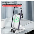 thumbnail image 3 of Alarm Clock 4 In 1 Folding QI Fast Wireless Charger Pad Station For Watch Phone Earphone ,Sleep-Friendly, 3 of 7