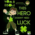 thumbnail image 2 of Men's Ben 10 Doesn't Need Luck  Graphic Tee Black 2X Large, 2 of 5